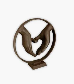 Gilde Skulptur: Hjerte hænder i metal, 23 cm* Gave-ideer|Bryllup