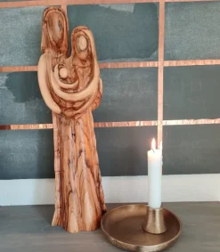 Bethlehem Star Olive Wood Skulptur: Julekrybbe i oliventræ, 40 cm* Krybbespil|Jul