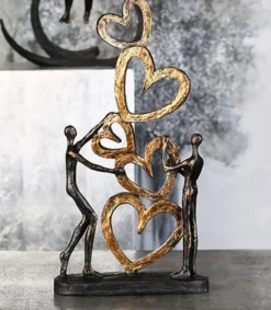 Gilde Skulptur: Vi bygger kærlighed, 5 hjerter* Mors Dag|Gave-ideer
