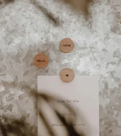 Eulenschnitt Træmagnet, Hello Love, 3 pak* Små Gaver|Køkken